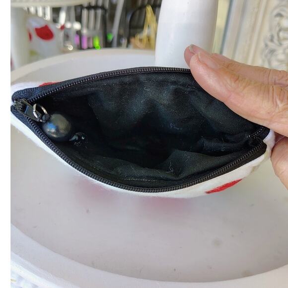 NEW Cherry Tiger Flannel quilted boxy bag with mini Zip bag / 2pc set - Picture 4 of 10